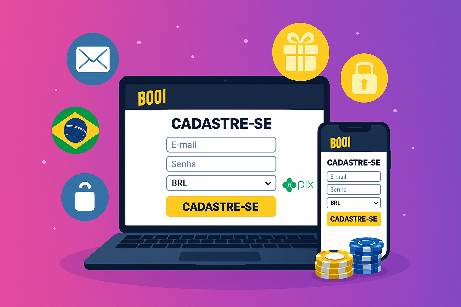 cadastro no Booi Cassino Brasil
